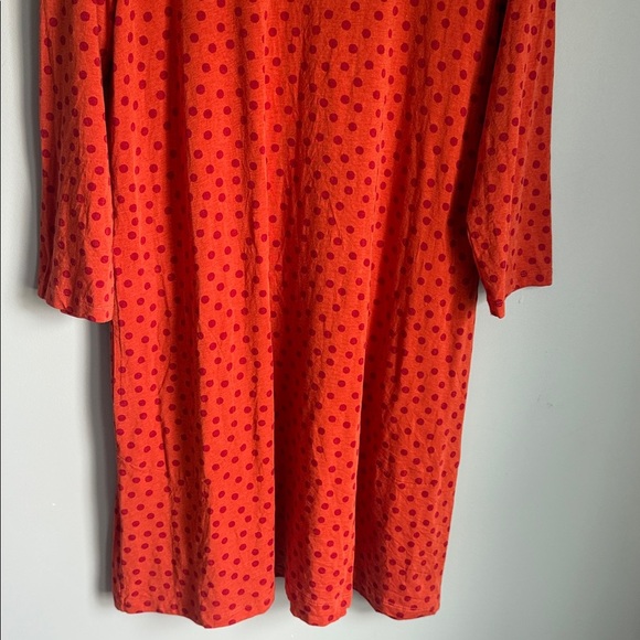 GUDRUN Sjoden JULIET tunic-dress POLKA DOT ORANGE Medium - Picture 4 of 13